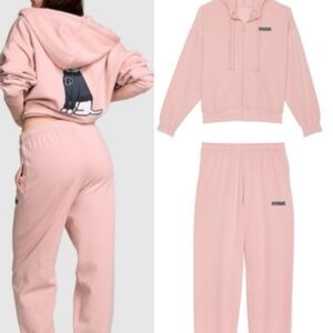 VS PINK outfit HOODIE SWEATER DOG pants S